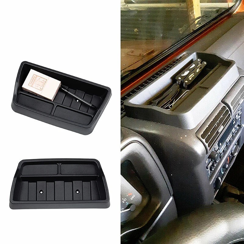 

Black Car Dashboard Storage Box Black Dash Tray Organizer Bracket for Jeep Wrangler TJ 1997-2006 ABS Auto Interior Accessories