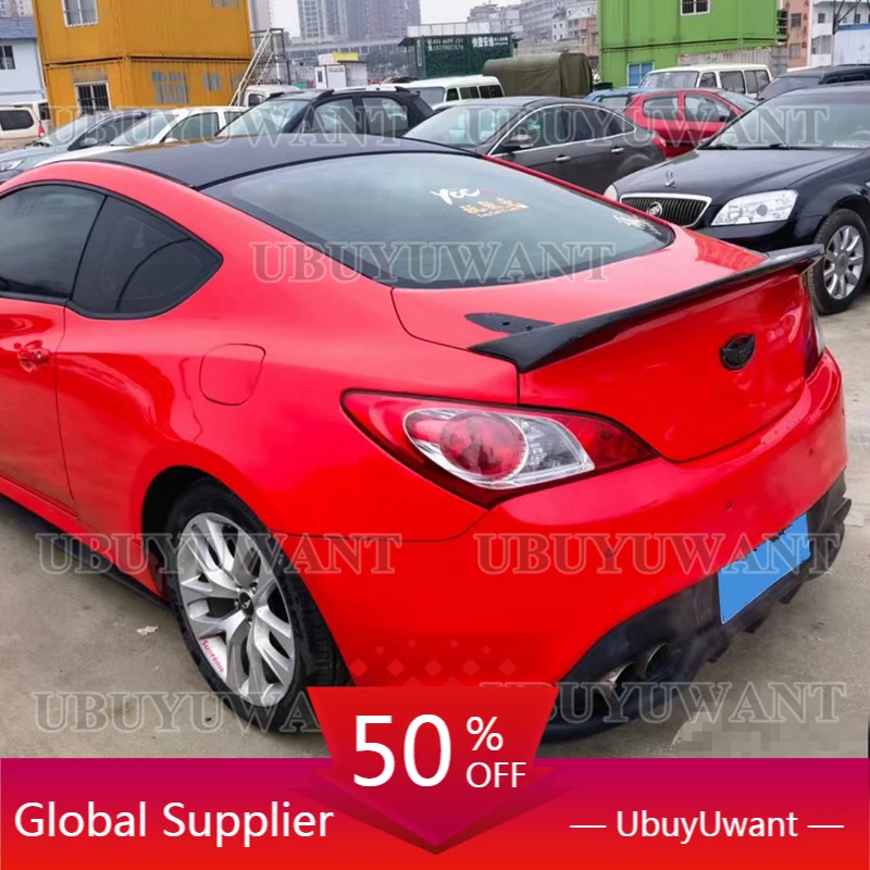 

2009 2010 2011 2012 For Hyundai Tiburon Genesis Coupe Spoiler Wing High Quality Carbon Fiber Material Unpainted/Gloosy Black