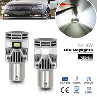 for volkswagen passat 2010 2011 2012 2013 2014 ba15s 1156 p21w led daytime running light bulb canbus decoding drls car headlamp