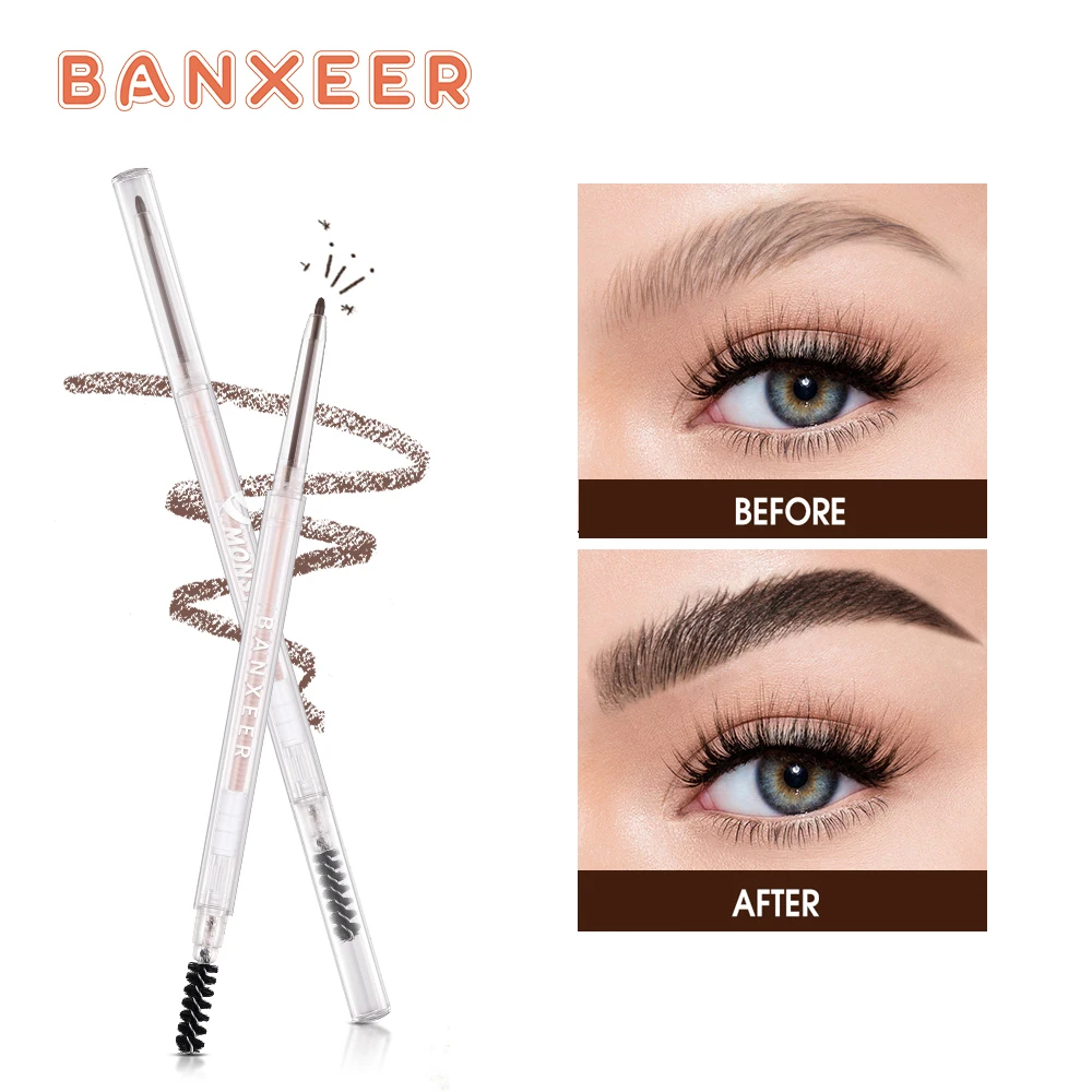 

Коричневый карандаш для бровей BAMXEER, водостойкая ручка для бровей, Длительное Действие, 3 цвета, ультратонкая ручка для бровей, оттенок, маки...