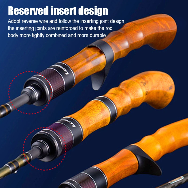 3/4 Section Portable Lightweight Carbon Fishing Rod F Fast Tune Straight/gun Handle Fishing Rod with Camphor Wood Handle enlarge