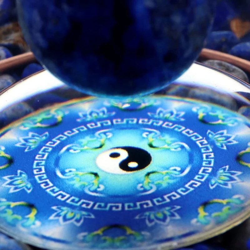 Оргонитовая пирамида Лазурит Сазар с круглым шаром Taegeuk фигурка пирамиды