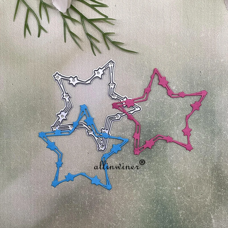 

Stars frame decoration Metal Cutting Dies Stencils Die Cut for DIY Scrapbooking Album Paper Card Embossing