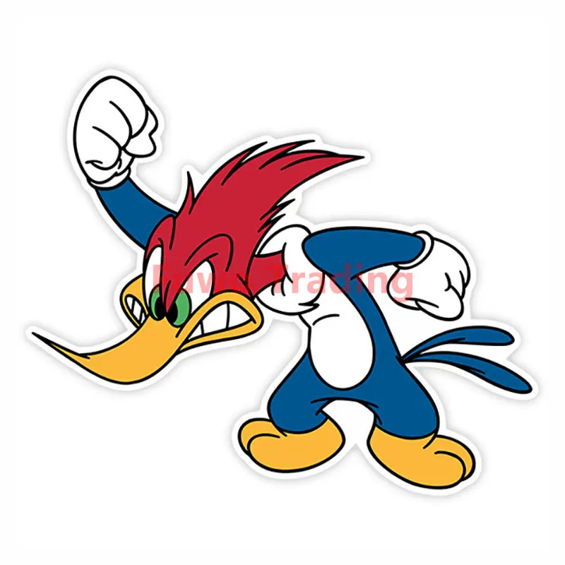 

Fuwo Trading Cartoon Woodpecker Car Sticker Cover Scratches Waterproof Anti-UV Car Window Body Decorative Stickers Accessories