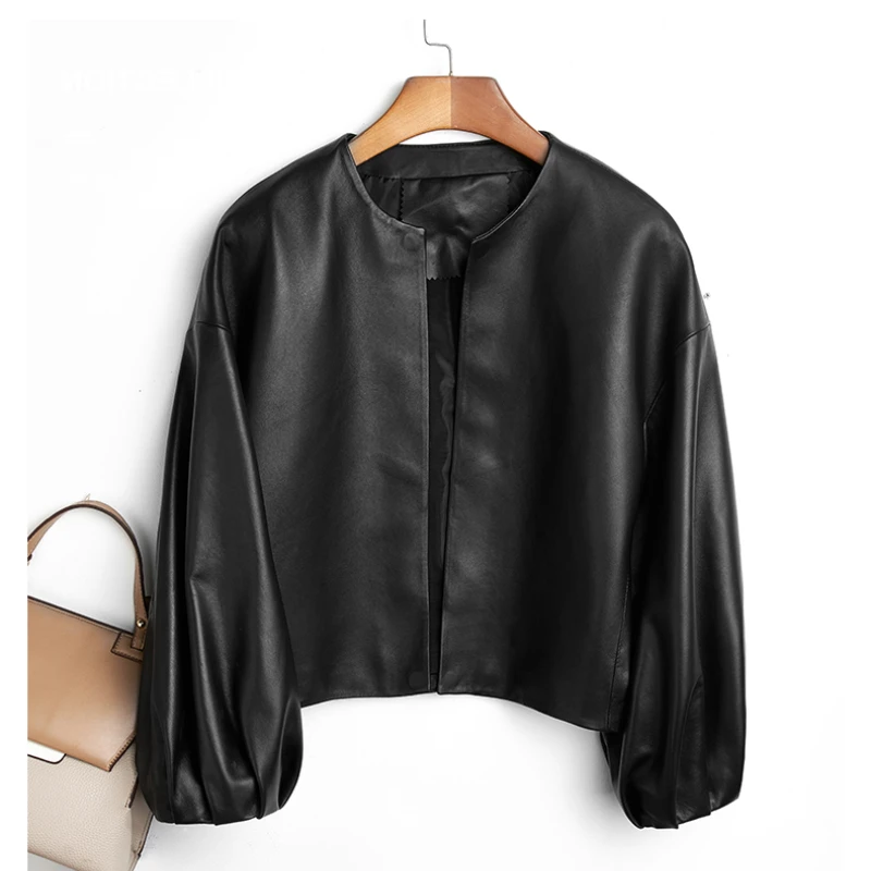 

2023 Genuine Leather Jacket Women Casual Real Sheepskin Jackets for Women Leather Coat Winter Coat Women Blouson Cuir Femme Zm20