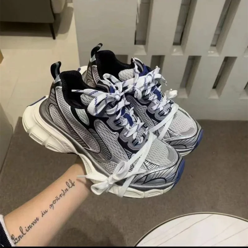 

Женские кроссовки на толстой платформе, дышащие кроссовки на вулканизированной подошве, повседневная обувь для бега, 2022