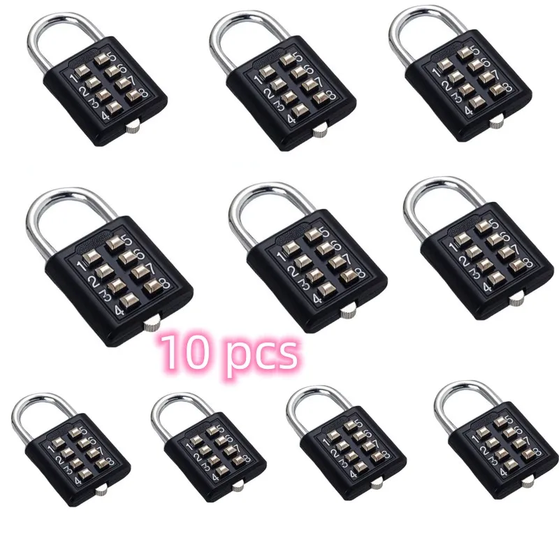 Кодовый замок с кодом для багажа, из цинкового сплава, 8 цифр | AliExpress