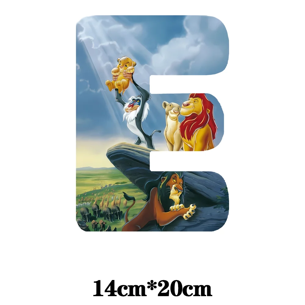 2Pcs/Lot Ironing Thermo Adhesive Fusible Patches The Lion King Letters Disney Iron On Heat Thermal Transfer Children's Clothing