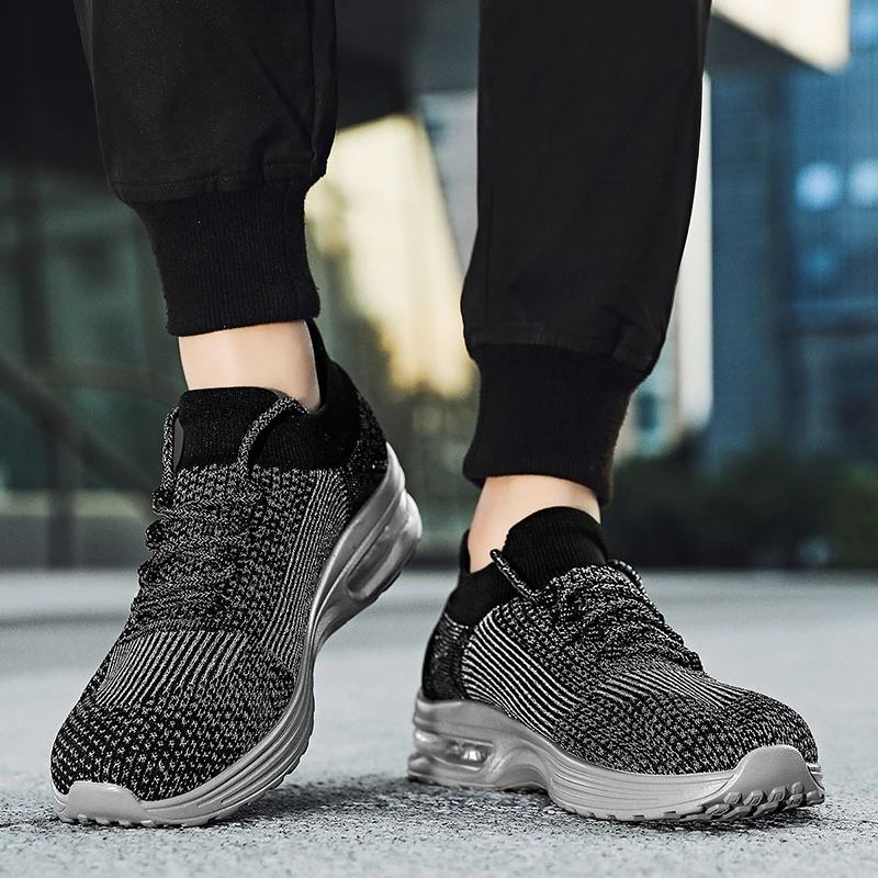 Men Fashion Sneakers Breathable Mesh Walking Shoes Comfortable Flats Outdoor Sport Cushioning Footwear кроссовки мужские