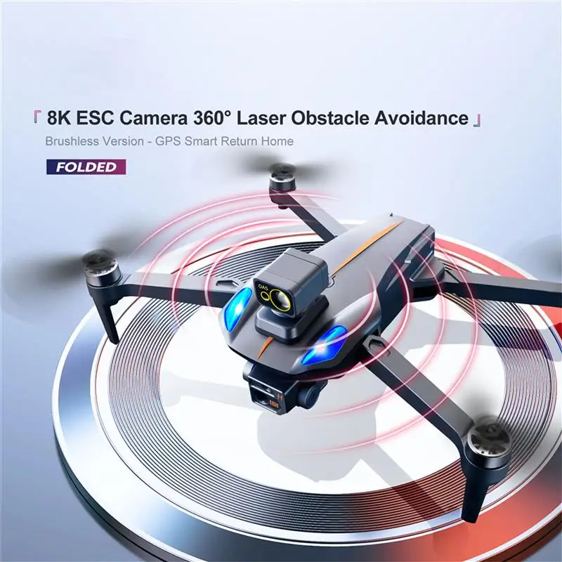 

K911 MAX GPS Drone 4K Professional 8K Dual HD Camera FPV 1.2Km Brushless Motor RC Helicopters Foldable Quadcopter Drones Toys