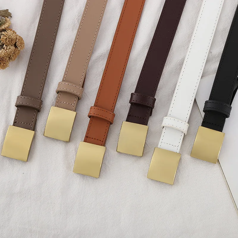 

Stylish and Minimalist Women's Belt with Retro Ins Style Paired with Casual Pants, Shirt Belt, Two-layer Cowhide Belt