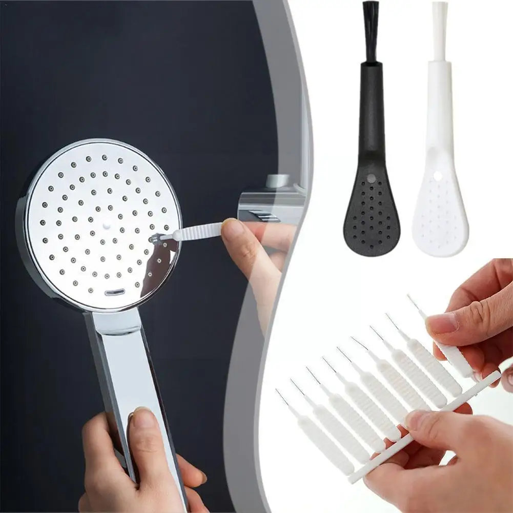 

10pcs Mini Shower Cleaning Brush Shower Head Anti-clogging Phone Keyboard Cleaner Dust Computer Nylon Hole Tool Brush Clean U1R3