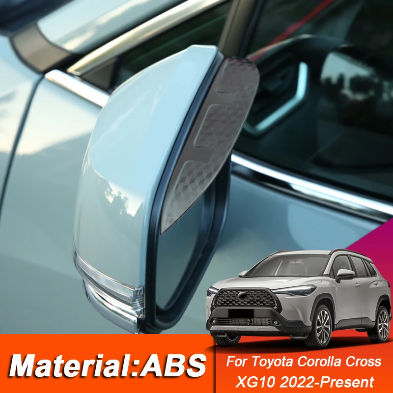 

For Toyota Corolla Cross XG10 2022-2024 Car Rearview Mirror Rain Eyebrow Auto Shield Snow Guard Sun Side Visor Shade Protector