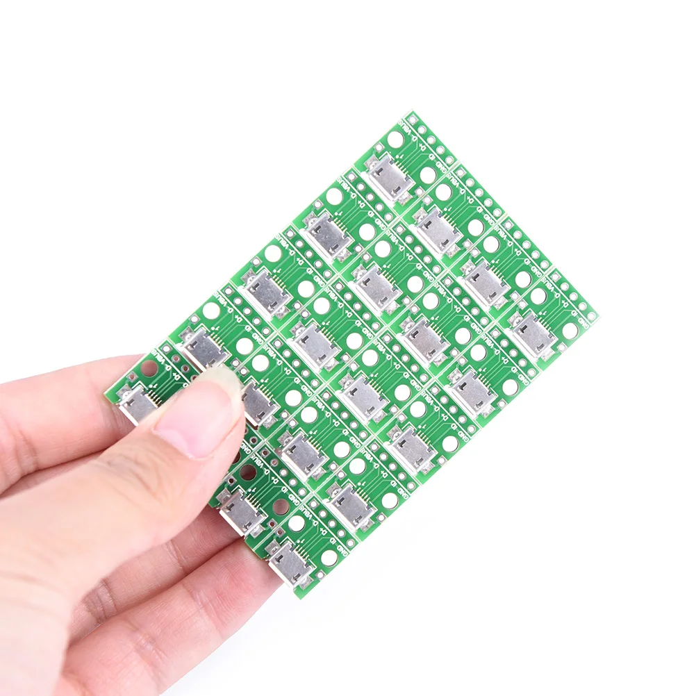 

20pcs Mini Micro USB to DIP 2.54mm Adapter Connector Module Board Panel Female 5-Pin Pinboard 2.54mm Micro USB PCB Type Parts