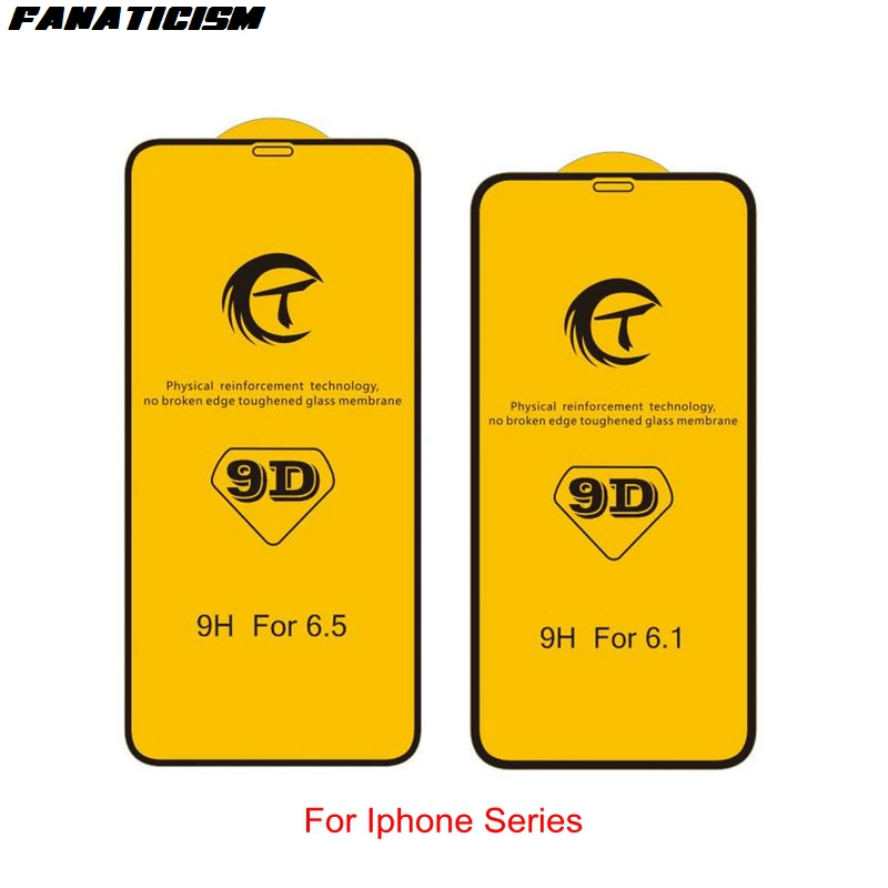 

100pcs 9D Tempered Glass For Apple IPhone 14 13 12 Mini 11 Pro Max X XS XR 7 8 6 6S Plus Screen Protector Protective Film