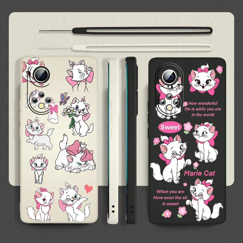 

Cute The AristoCats For Huawei Honor 60 SE 50 30S 20 20E 10X 10i 9X 9C 9S 8A Liquid Rope Soft Phone Case Coque Cover