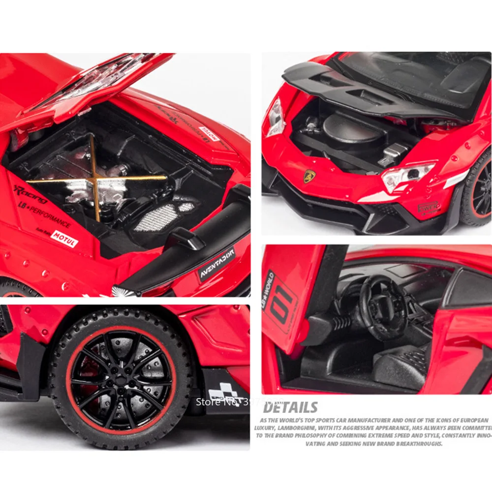 1:32 Lambor LP770-4 модель миниатюрные спортивные автомобили игрушки свет звук резиновые