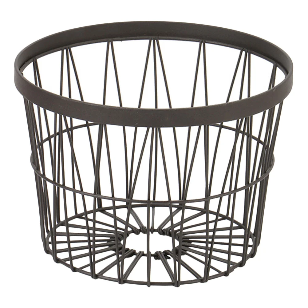 

1 шт., маленькая круглая железная корзина для хранения косметики