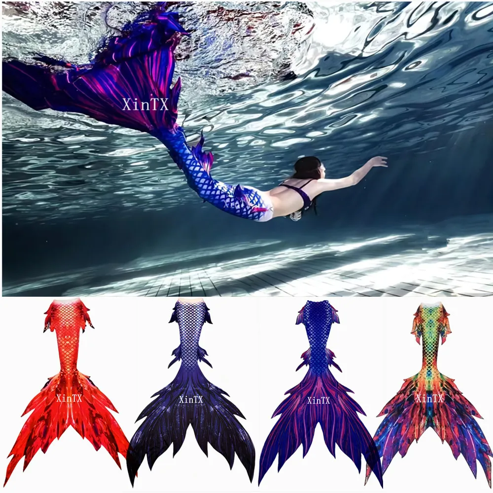 2022 NEW Woman Mermaid Tail for Swimming Adult Swimmable Swimsuit Can Add Monofin For Beach Sand Diving Model Photoshoot
