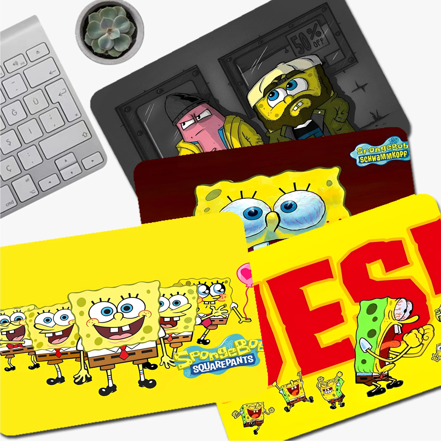 

Cartoon S-Spongebob-PatrickStar Mousepad Lockedge Cartoon Anime Gaming Mouse Pad Keyboard Mouse Mats for PC Gamer Mousemat