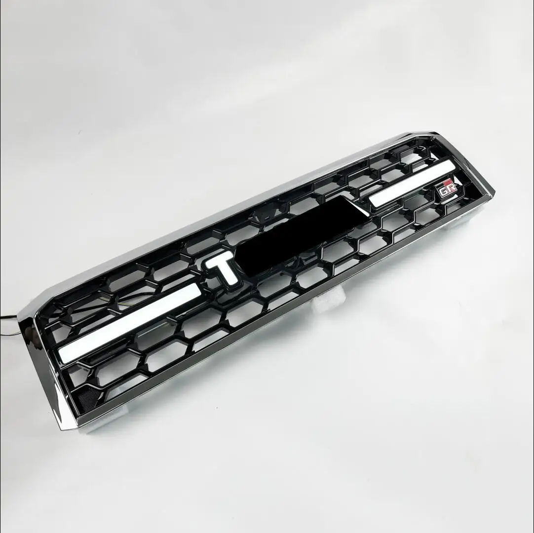 Светодиодный хромированный передний гриль GR сменная решетка для Toyota Land Cruiser 70 76 79
