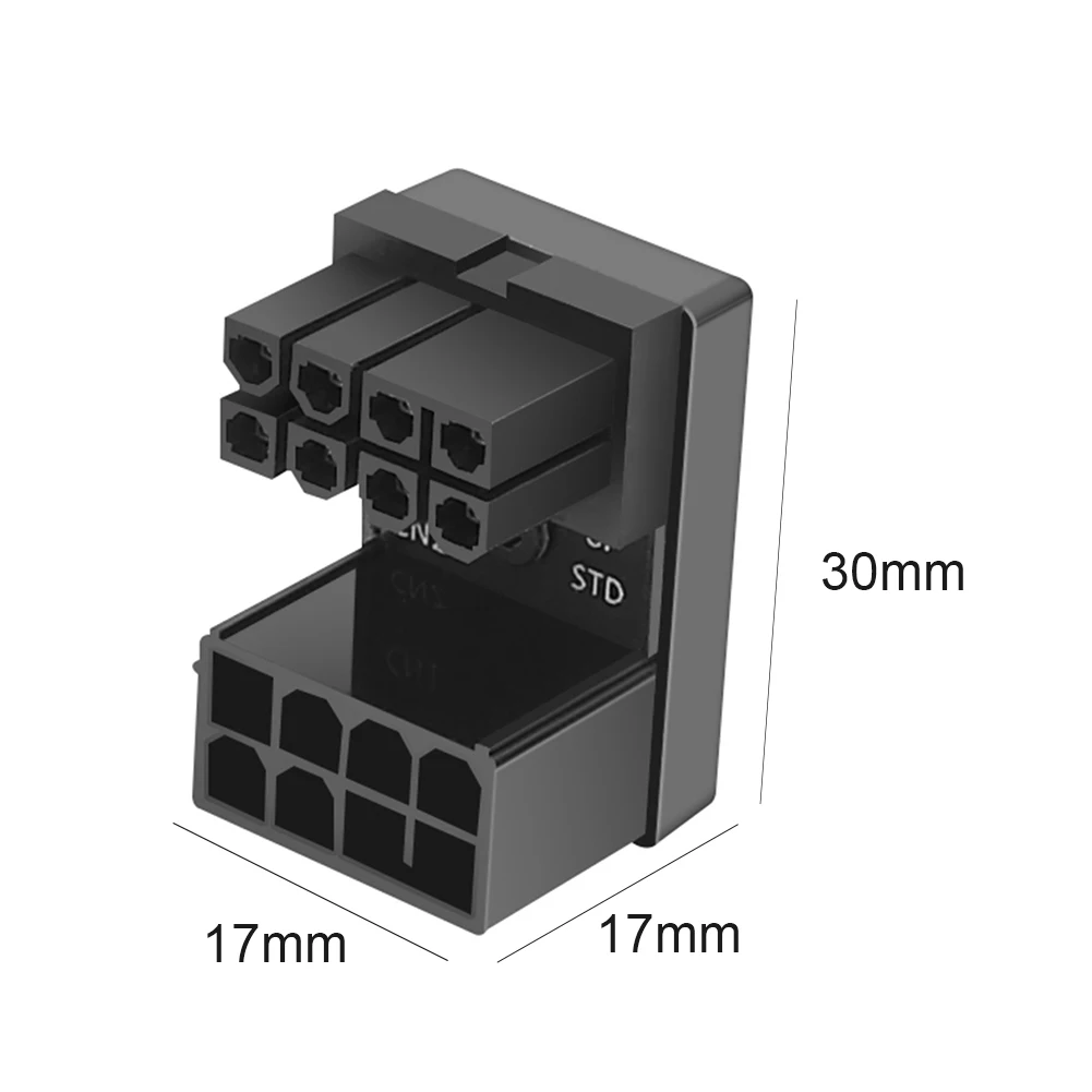 Адаптер питания ATX Угловая головка 8 контактов 6 гнездо до штекер 180 градусов