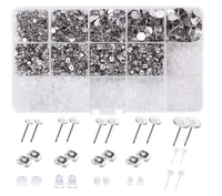 earring making supplies kit stainless steel earring post earring backs jump rings for jewelry making jewelry accessories 2700pcs