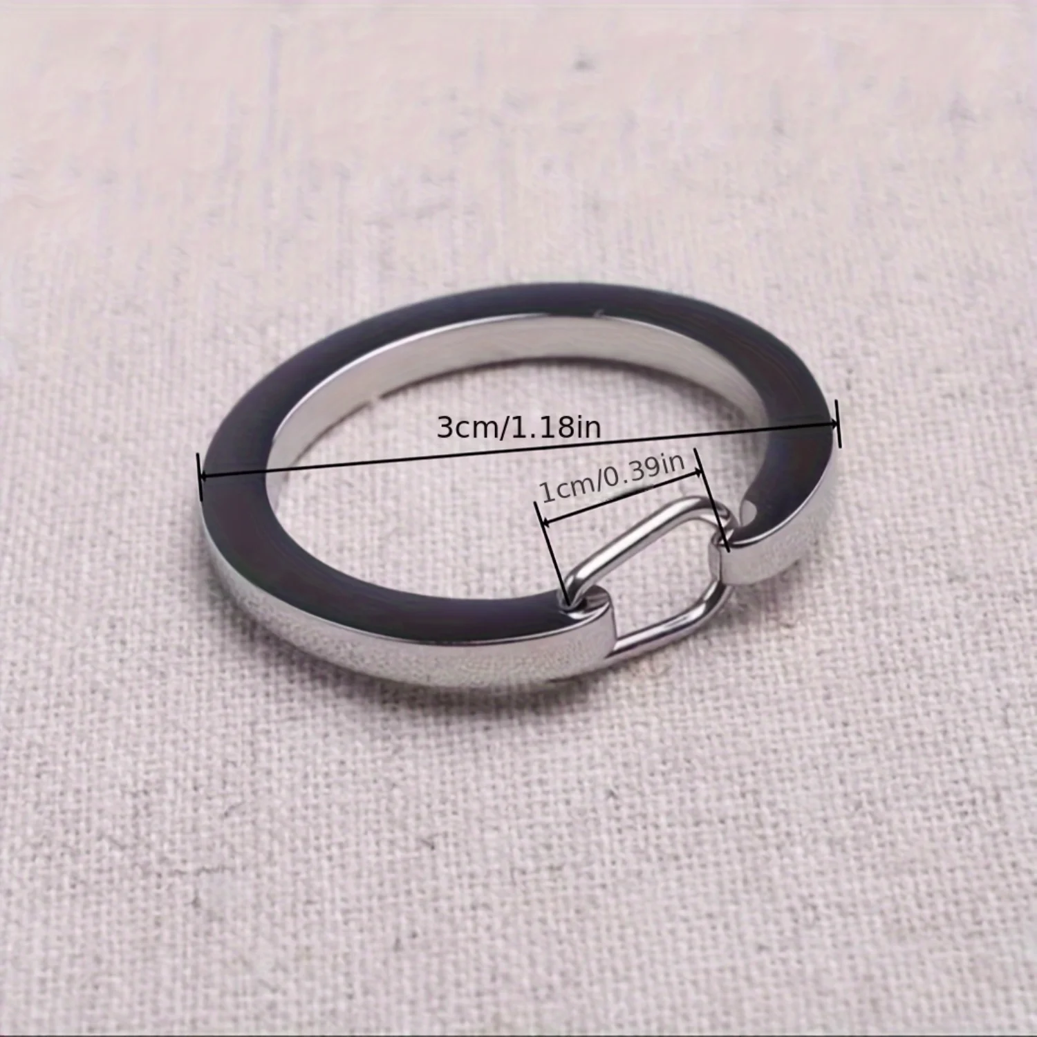 5/10pcs Stainless Steel Round Carabiner Snap Clip Rigger Spring Key Ring Buckle