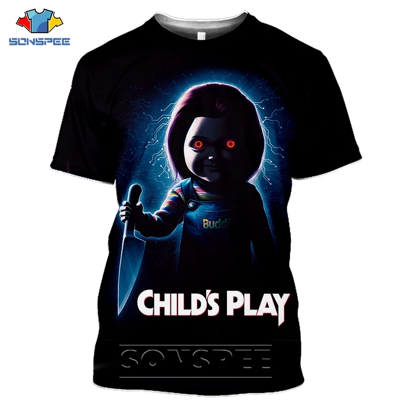 

Child's Play Horror Chucky Movie Harajuku 3D print Men Women t-shirt Top Tee Shirts homme Short-Sleeve Sweatshirt Hip Hop Tshirt