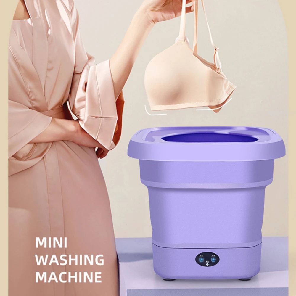 Portable Small Folding Washing Machine 6L for Clothes Cleaning Washer for Socks Underwear Mini Washing Machine
