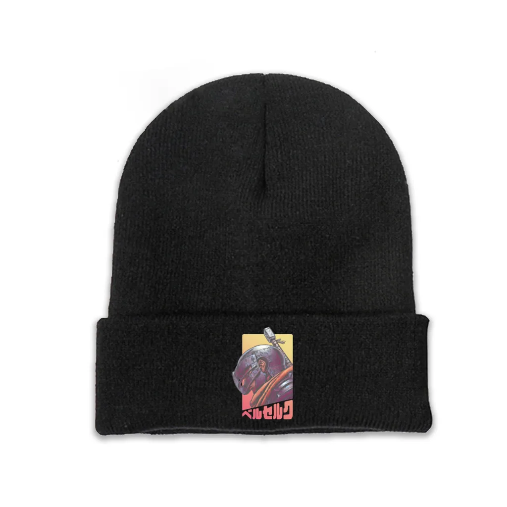 

Knit Hat Berserk Guts Griffith Behelit Manga Winter Warm Beanie Caps Guts Cool Men Women Fashion Casual Bonnet