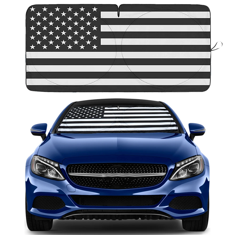 

Car Windshield Sunshade Cover US Flag Driver Window Sunscreen Sun Shade Visor Parasol Coche Anti-UV for Benz BMW Lexus Toyota