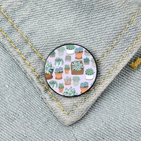 succulent love printed pin custom funny brooches shirt lapel bag cute badge cartoon cute jewelry gift for lover girl friends