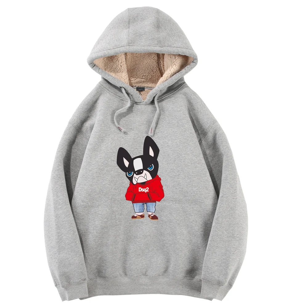 DSQ2 ICON DSQICON2 2023 Men's and Women's Fashion Trend Pure Cotton Simple Letter HIP-HOP Plush Hoodie Boyfriend Girlfriend Gift