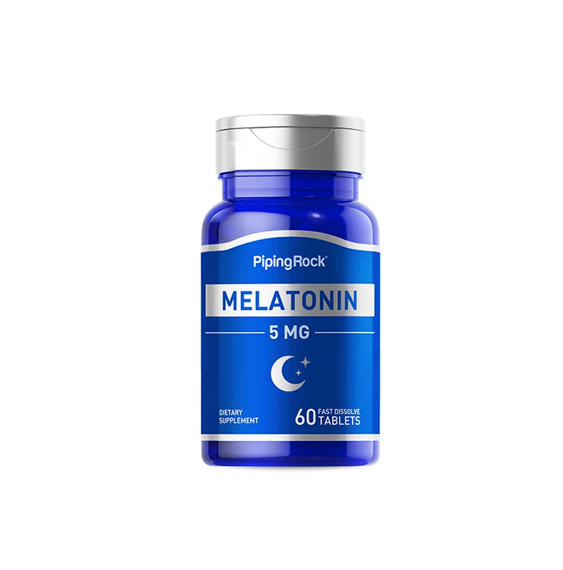 

60 Pills Melatonin 5mg Soothing Sleep Tablets Easily Absorbed Tablets Promote Improvement Jet Lag Sleep Middle Old Adults