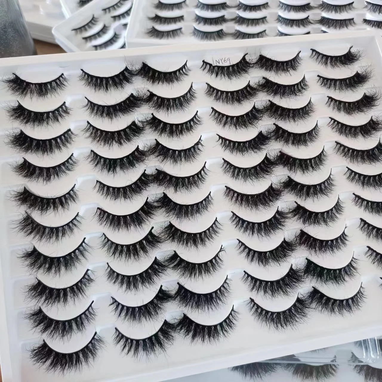 Ресницы для макияжа мягкие пушистые 3D норковые накладные ресницы толстые