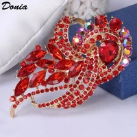 donia jewelry fashion new color large glass brooch christmas gift brooch ladies coat scarf accessories alloy brooch
