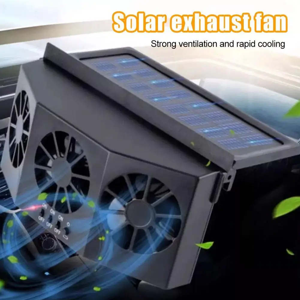 Автомобильный Вентилятор вентиляция на солнечной батарее для автомобиля