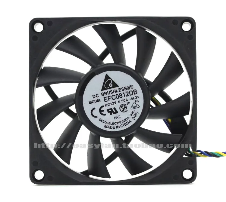 Совершенно новый DELTA EFC0812DB 8015 12 В 0,50 А ШИМ вентилятор охлаждения с большим объемом воздуха (art.: 3920cdabab461) - 3920cdabab461