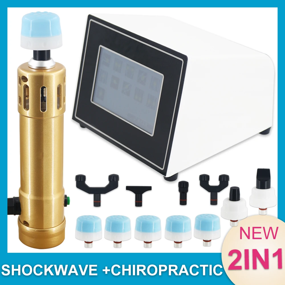 

2in1 Shockwave Therapy Machine ED Treatment Tennis Elbow New Extracorporeal Shock Wave Body Massage Pain Relief And Chiropractic