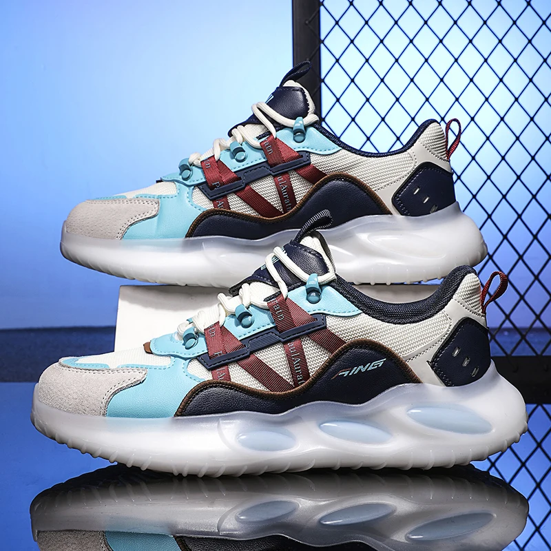 

Men Sneakers New Style Breathable Lace Up Mesh Sport Shoes Fashion Casual No-slip Vulcanize Platform Shoes Tenis Masculino