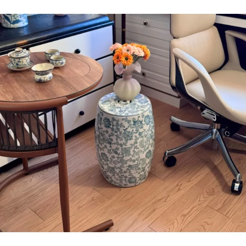 Новый китайский сине-белый фарфоровый табурет для барабанов домашняя гостиная