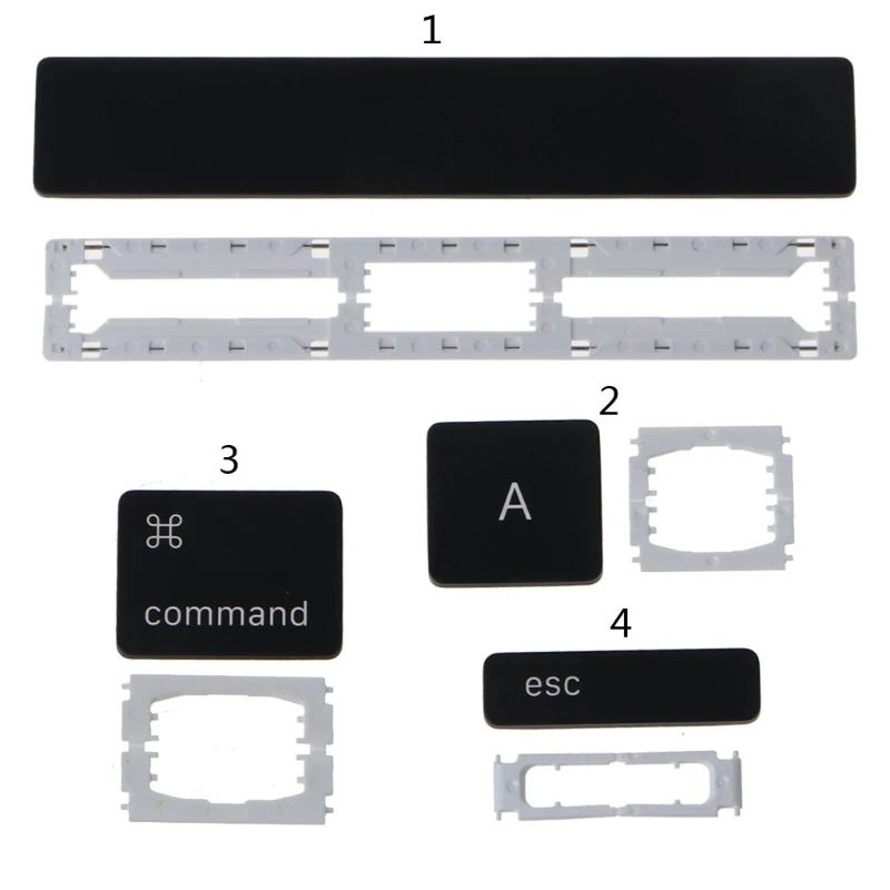 

L43D One Black for KEY With White Clip US UK Keyboard for KEY Replacement for MACBOOK Pro A1707 A1706 A1708