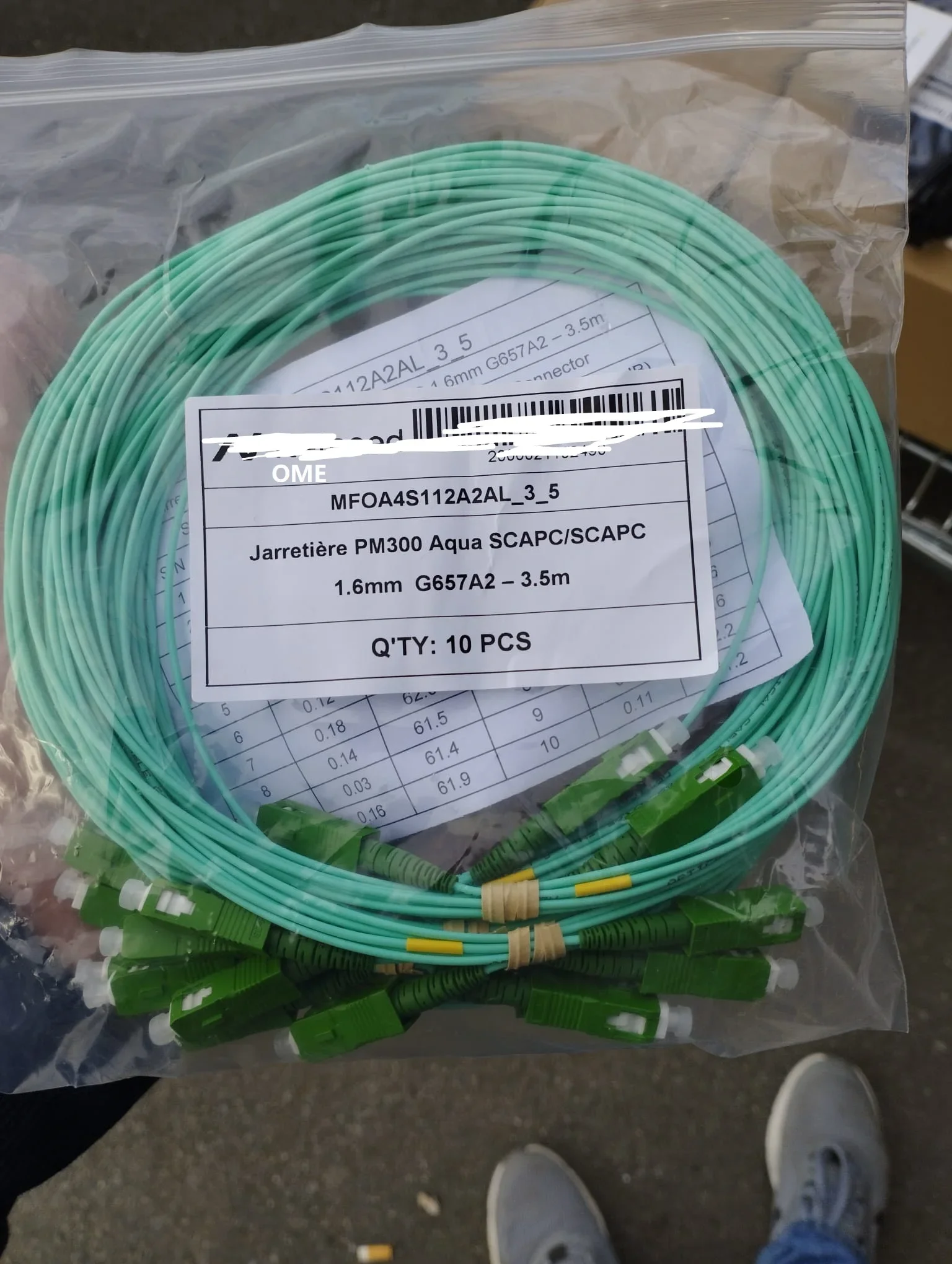 НОВЫЙ OEM 50/100 шт. G657A2 3 5 м Aqua Волоконно-оптическая подвязка 1 6 мм Волоконный