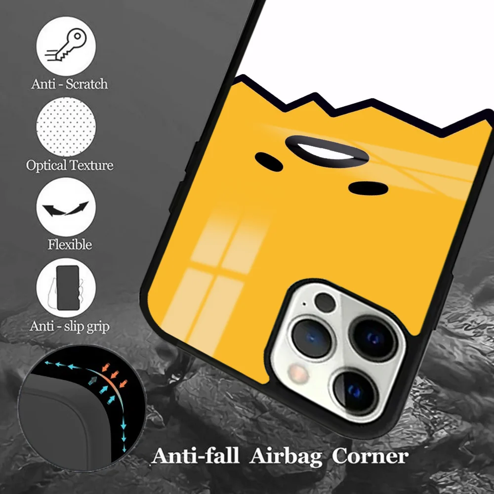 G-Gudetama Чехол для телефона с забавным мультяшным рисунком IPhone 16 15 14 13 12 11 Pro Max Plus Mini