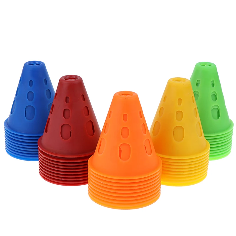 

Football Training Equipment Soccer Trainning Cone 10pcs Stadium Marking Agility Training Marker Free Slalom Skate Pile Cup