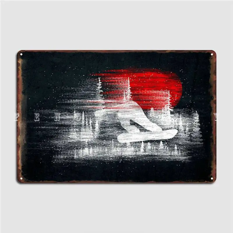 

Snowboard Metal Sign Vintage Bar Cave Club Party Wall Decor Tin Sign Posters
