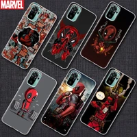 cute case for xiaomi redmi note 9s 8 11 7 9 10 pro 10s 11s note 9 s 8pro k40 capa clear back soft cover deadpool marvel avengers