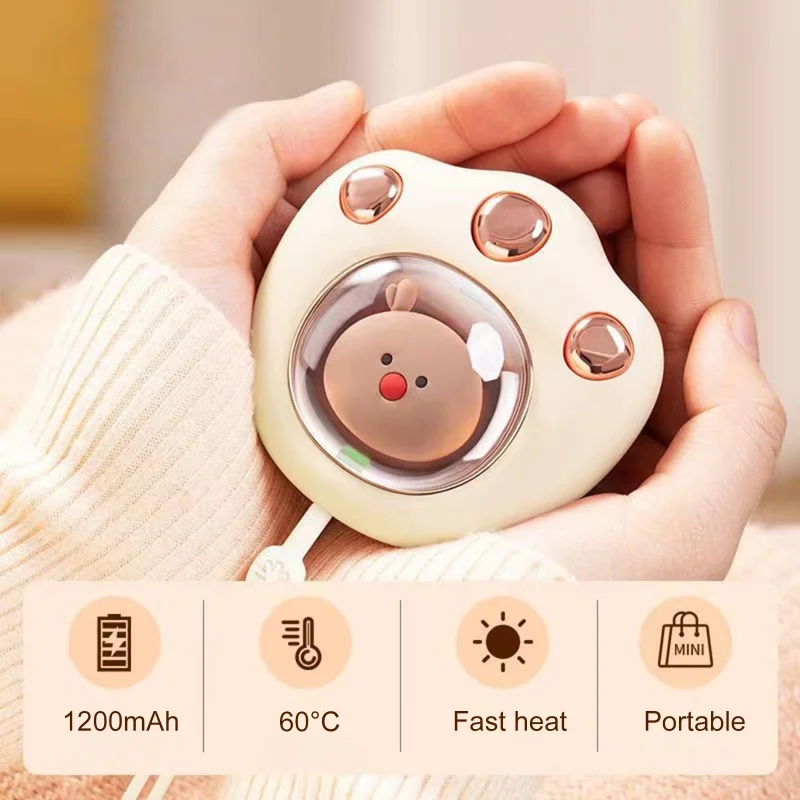 

Электрическая грелка для рук, 1200/2400 мАч, с зарядкой от USB