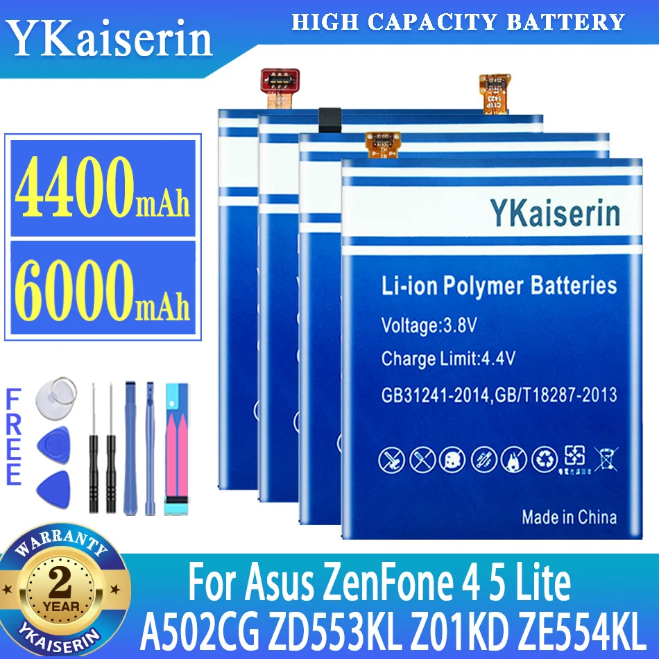 

YKaiserin Battery For ASUS Zenfone 4 Zenfone4 5 Lite 5Lite Z01KD ZE554KL Selfie ZD553KL A502CG Mobile Phone Batterij Free Tools